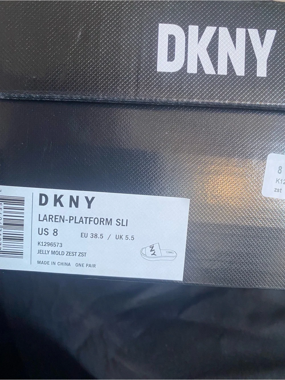 DKNY Neon Platform Slide Sandals